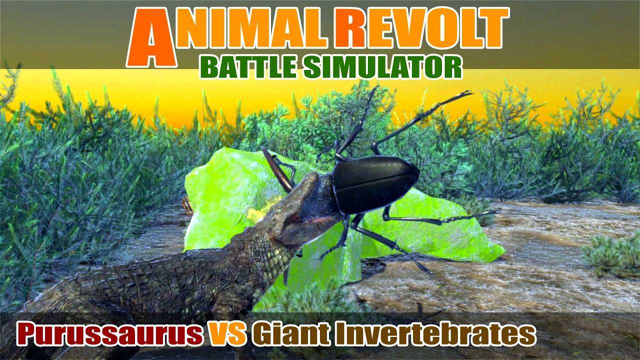 Purussaurus vs Giant Invertebrates - Animal Revolt Battle Simulator