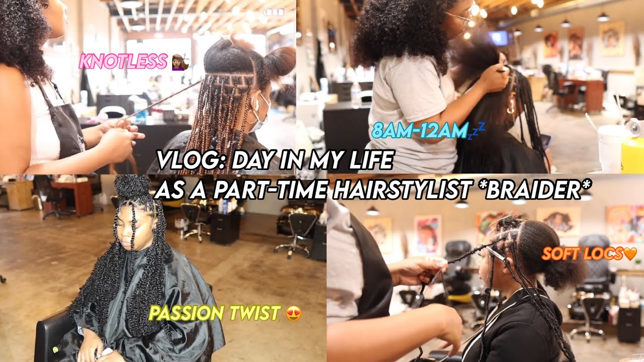 Day In The Life Of A Braider ❤️‍🔥| Working A 8am-12am