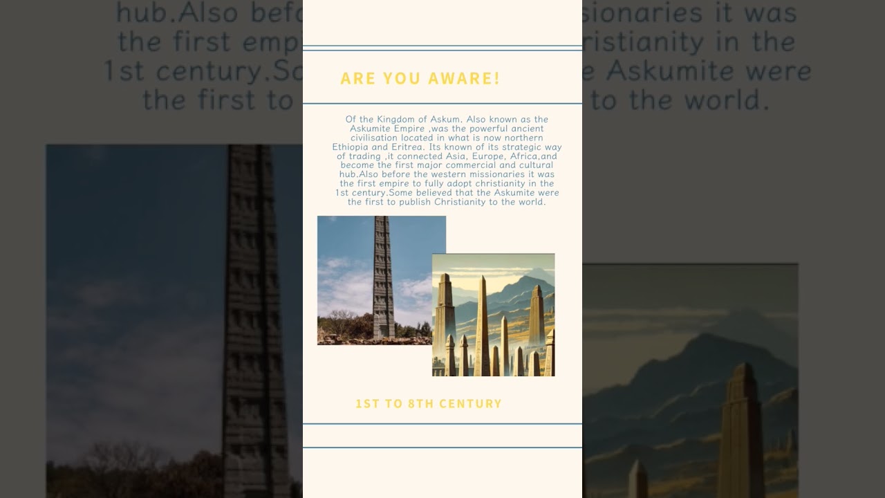 The forgotten Geat Askum.. #ancienthumans #ancientstories #tales #AfricaImmersion