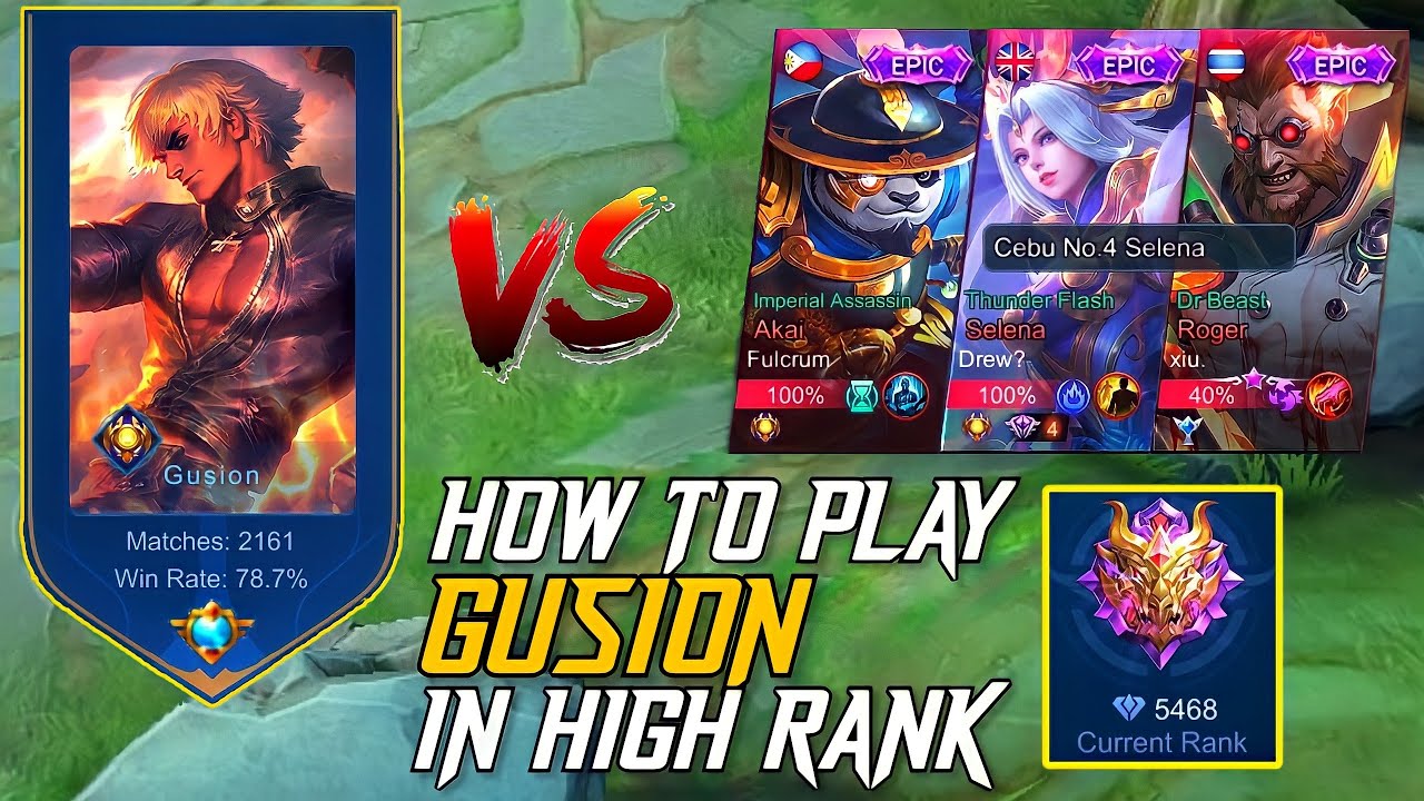 THIS IS HOW YOU USE GUSION IN HIGH POINTS TIER! Solo Rank Gusion Gameplay | Astre | MLBB
