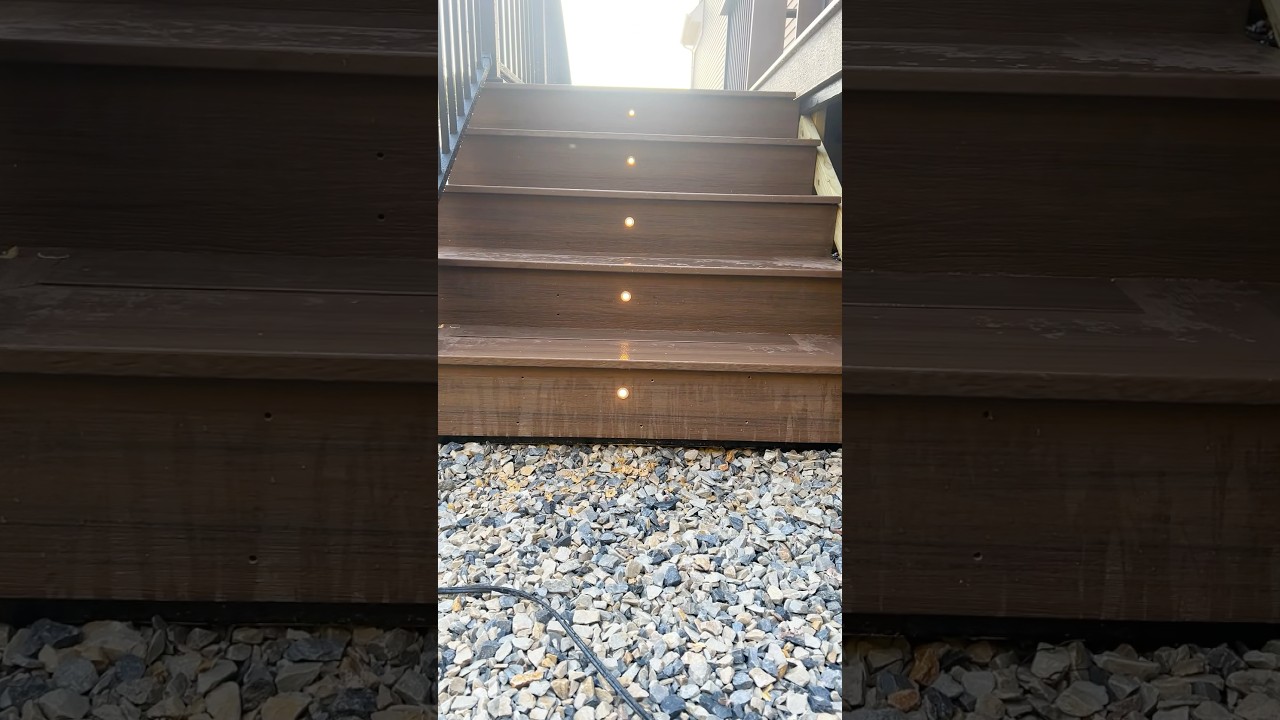 The step lights are in, transforming the look! ✨ #decks #lighting #remodel #renovation
