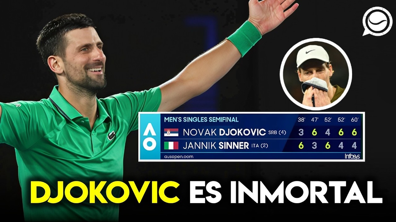 DJOKOVIC ES INMORTAL: ASÍ HA SIDO LA LOCA VICTORIA DE NOLE ANTE SINNER