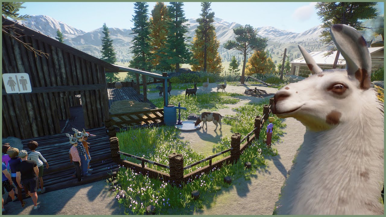 🦙Little natural llama habitat | Fjevær Zoo | Planet Zoo | speedbuild🌳