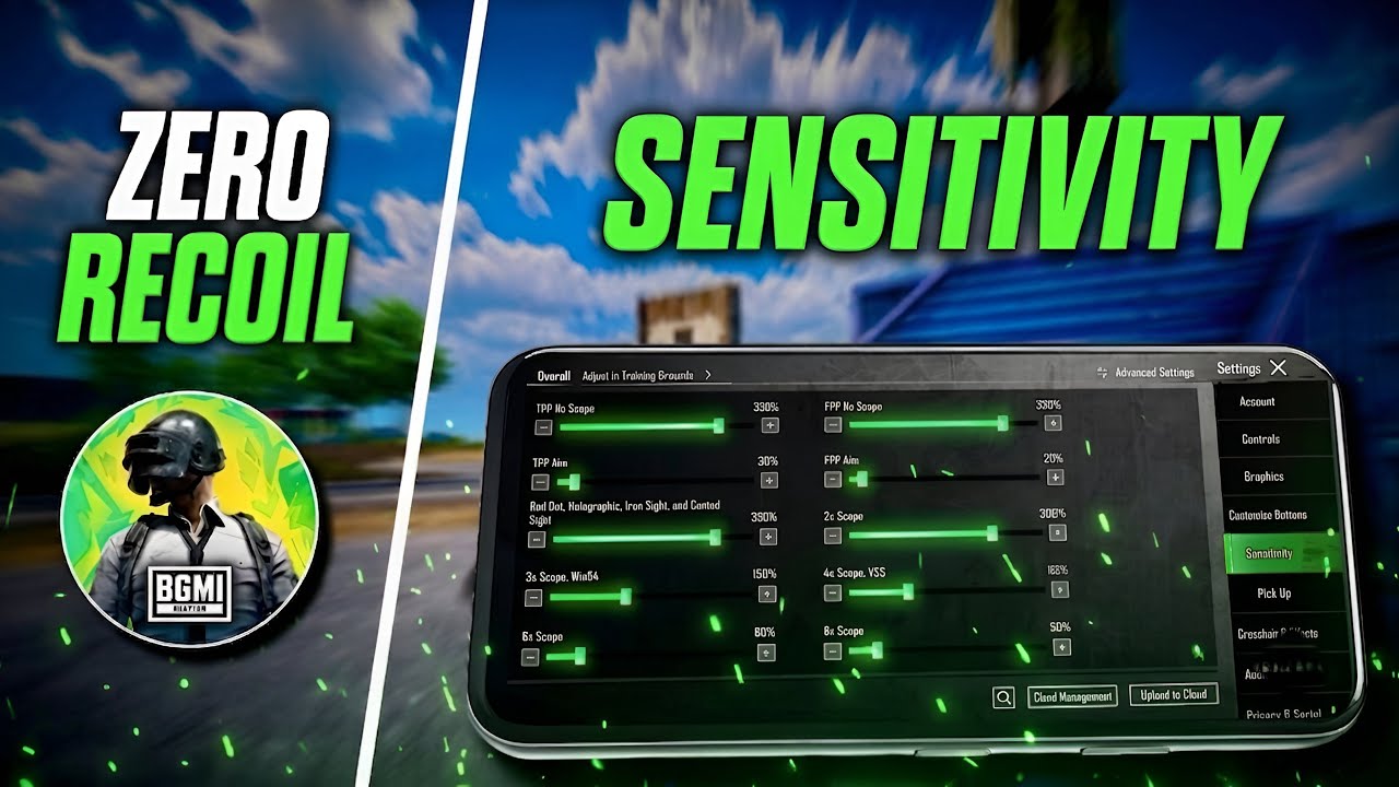 BEST SETTINGS AND SENSITIVITY | BGMI SENSITIVITY CODE TODAY | BGMI ZERO RECOIL SENSITIVITY CODE 