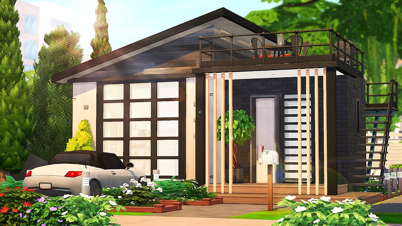 BEST FRIENDS' TINY HOUSE 🖤 | The Sims 4 Speed Build
