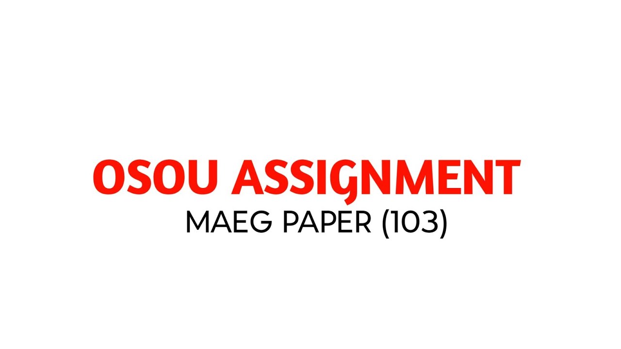 ASSIGNMENT  MAEG -103 # ENGLISH LITERATURE 