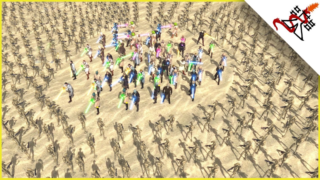 JEDIs SURROUNDED BY DROIDS - Star Wars Galaxy at War MOD