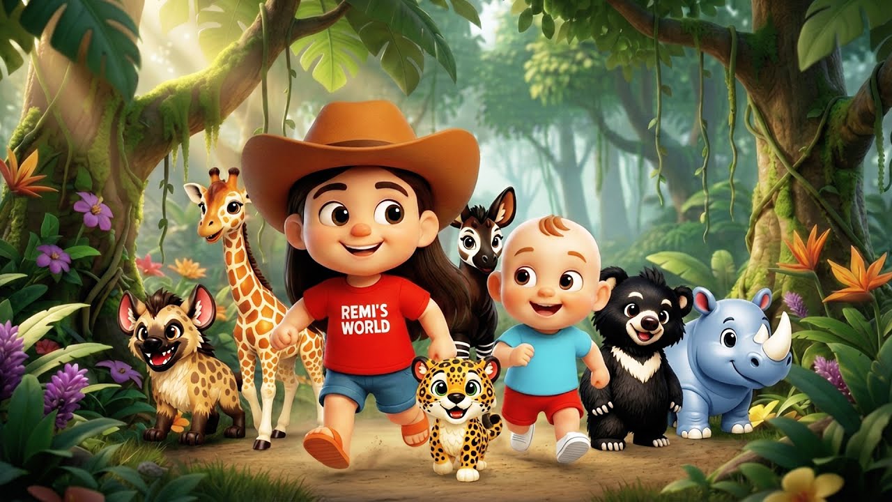 Wild animals | Learn Jungle Animals & Song | For Kids Ages 1 to 5 | Episode 3