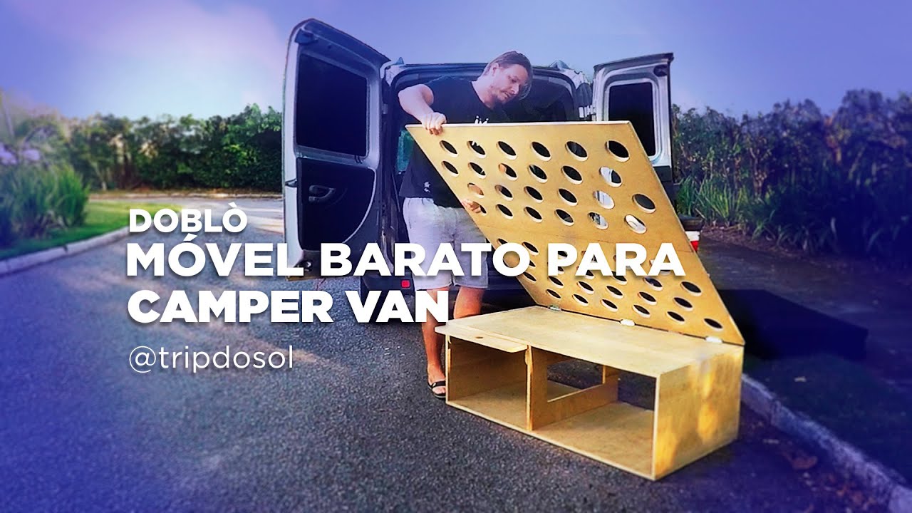 TOUR  MOTORHOME Doblo FEITO EM CASA - Projeto simples - Veja!