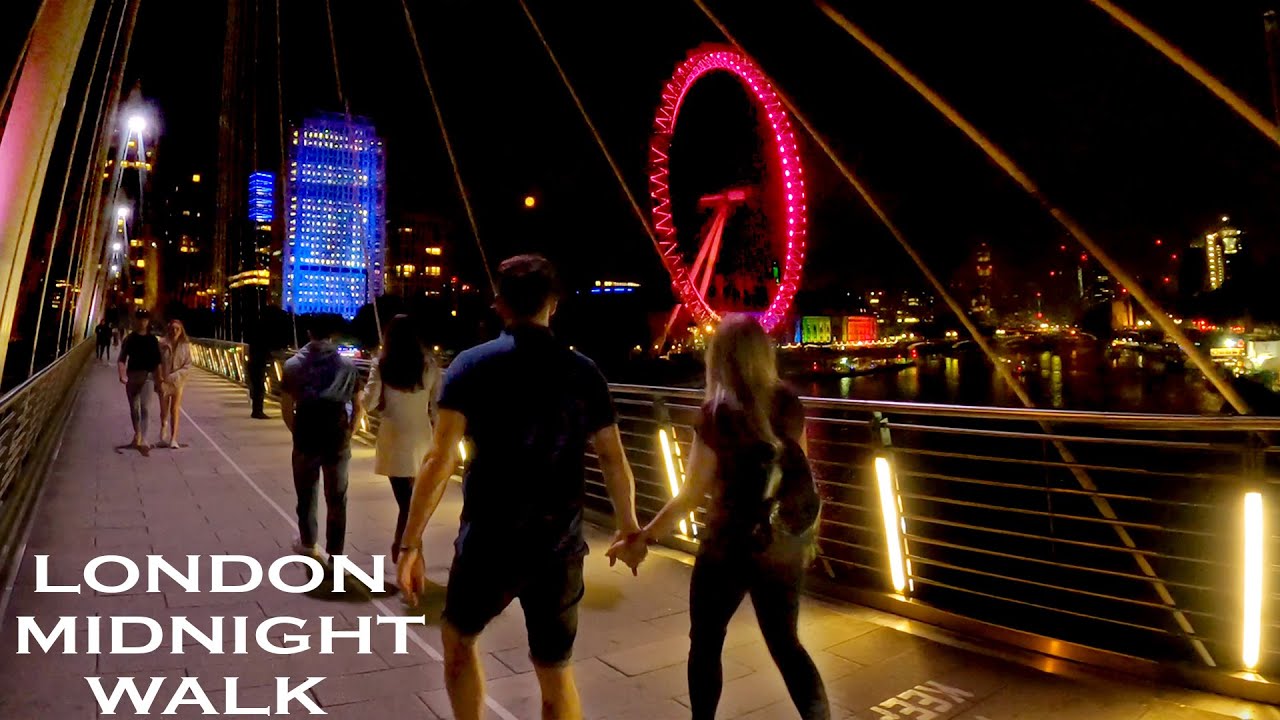 London Walking Tour | London's SOUTH BANK at Night [4K]