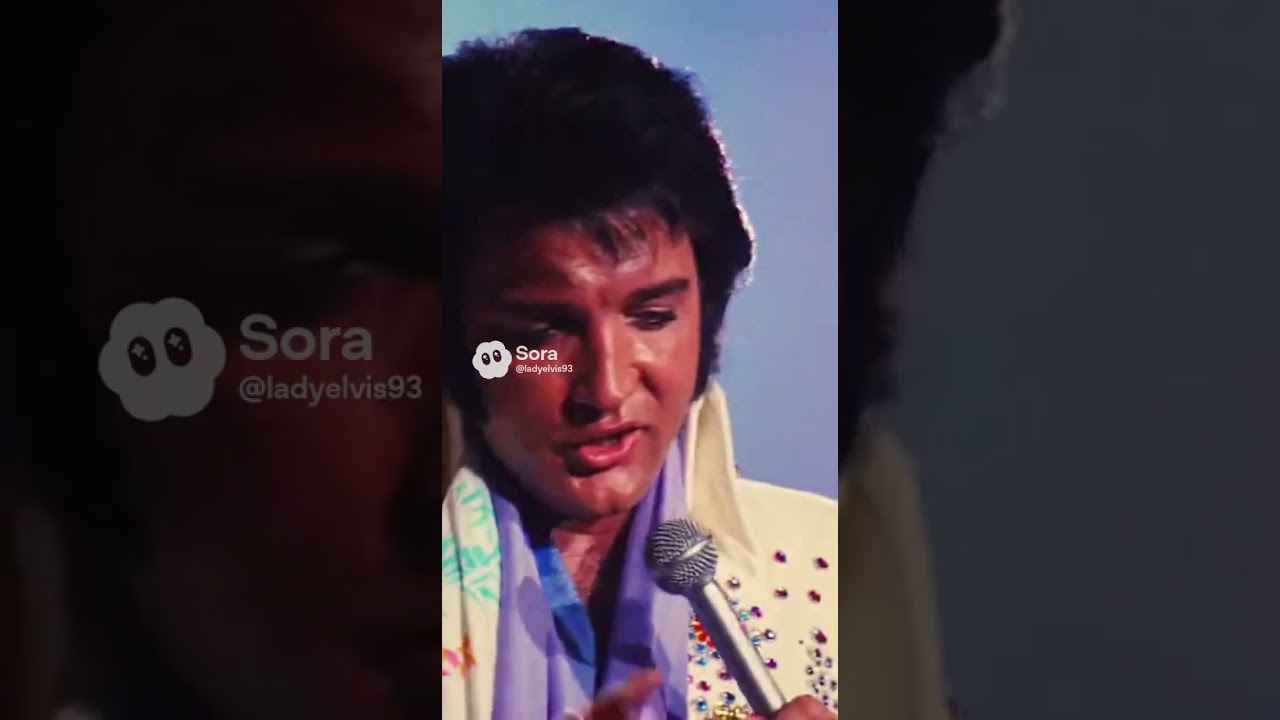 AI Elvis on Stage singing a cool song and kissing his fans while passing scarves!