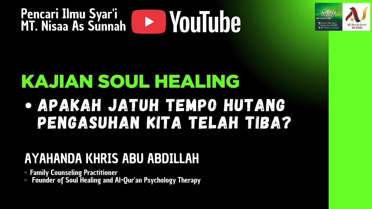 Apakah Jatuh Tempo HUTANG PENGASUHAN Kita Telah Tiba?~ Ust. Khris Abu Abdillah 