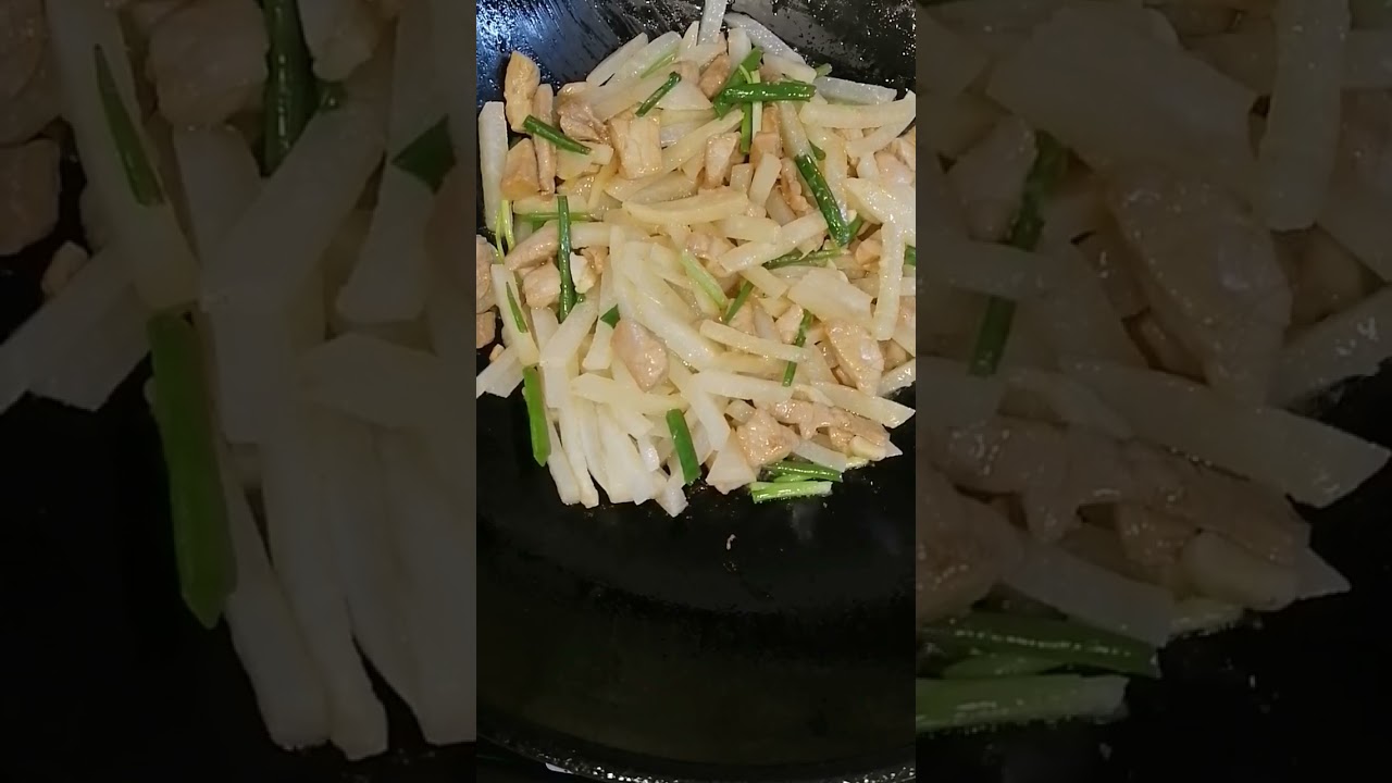 singkamas (jicama, Mexican turnip) stir-fried😋