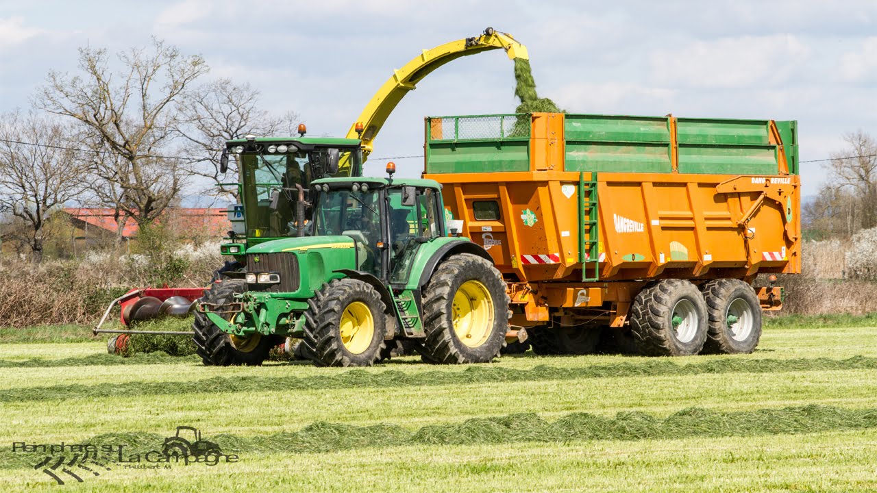 Ensilage d'Herbe 2016 - 100% John Deere ! x5 JD