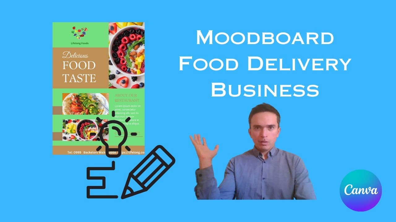 How to design a mood board for a food delivery business