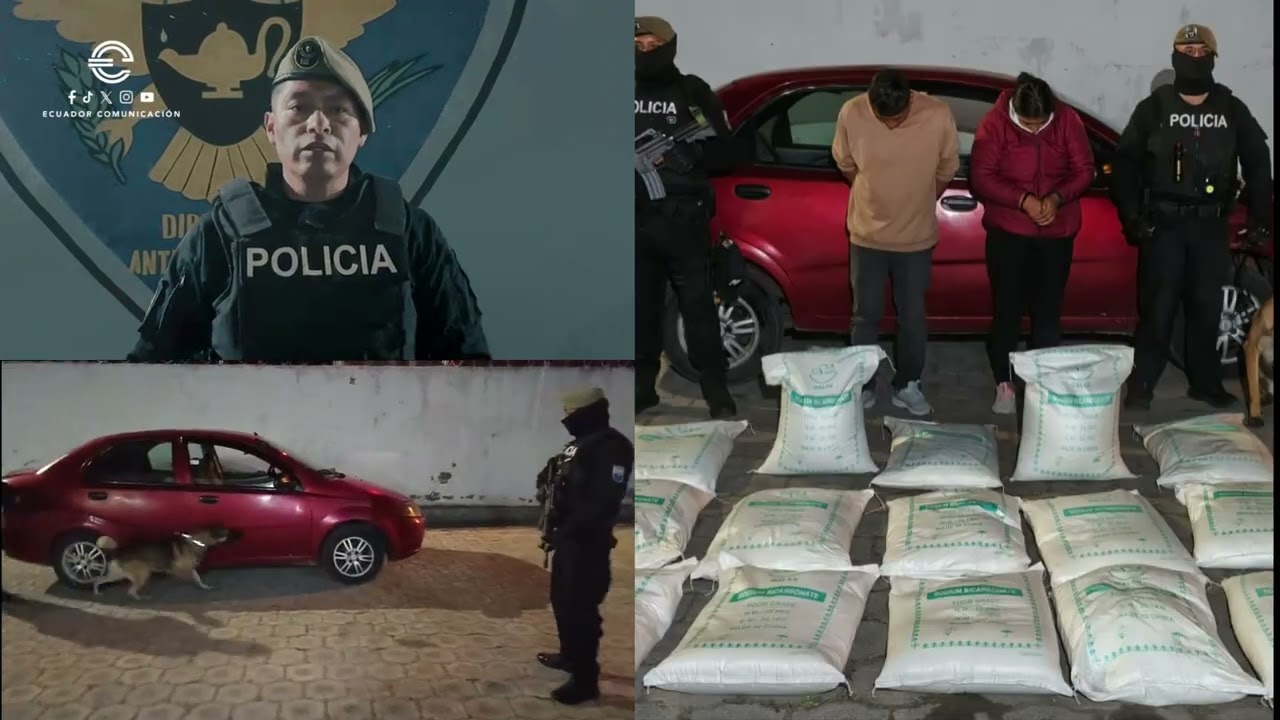 DOS DETENIDOS EN IMBABURA POR LLEVAR DE CONTRABANDO PRECURSORES PARA FABRICAR DROGAS