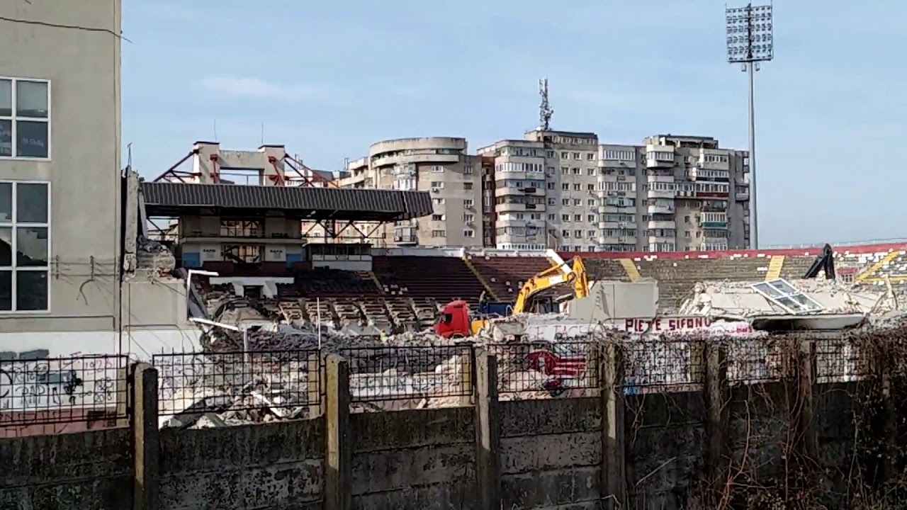 Demolare Stadion Rapid  - GIULESTI 2019  Valentin Stanescu  scurt video si poze