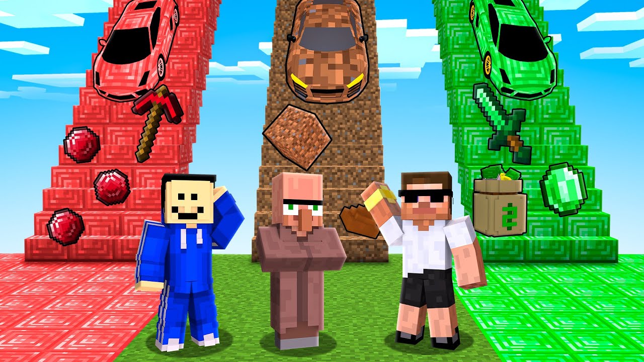 IF YOU CHOOSE THE WRONG STAIR, YOU DIE in MINECRAFT!