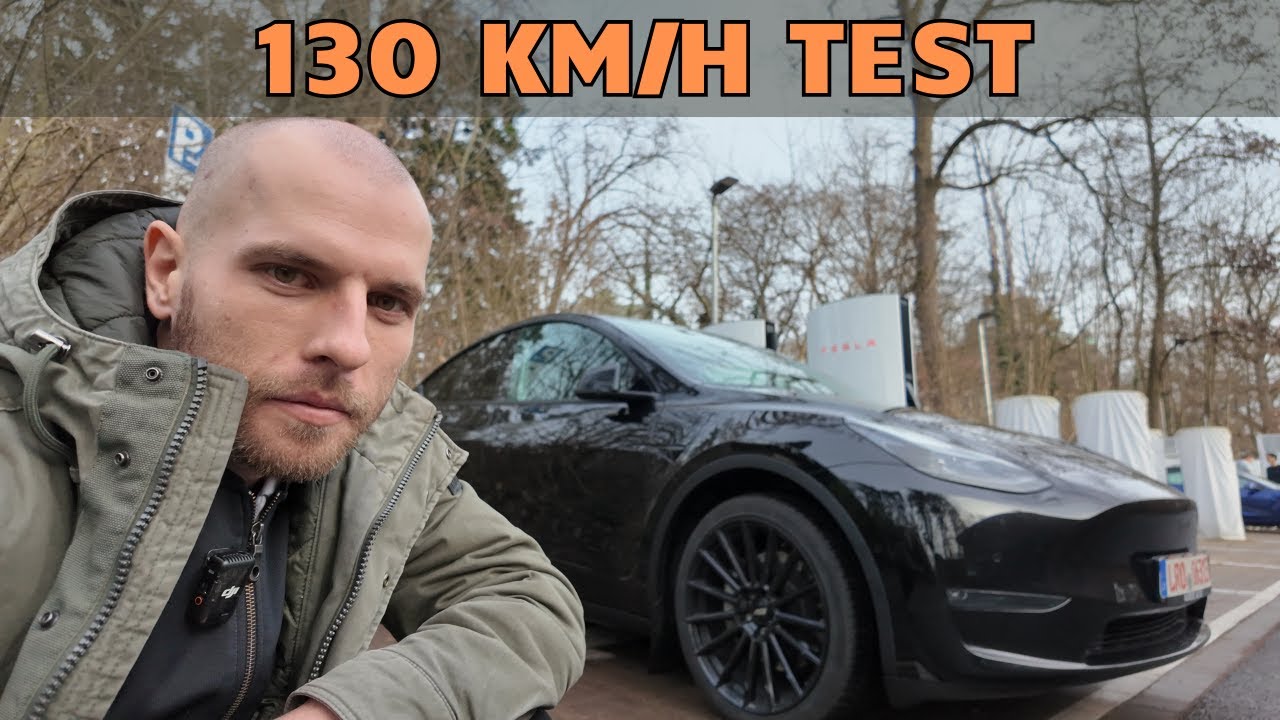 Tesla Model Y Long Range AWD nach 3 Jahren & 58.000 km – 130 km/h Autobahn-Reichweiten-Test