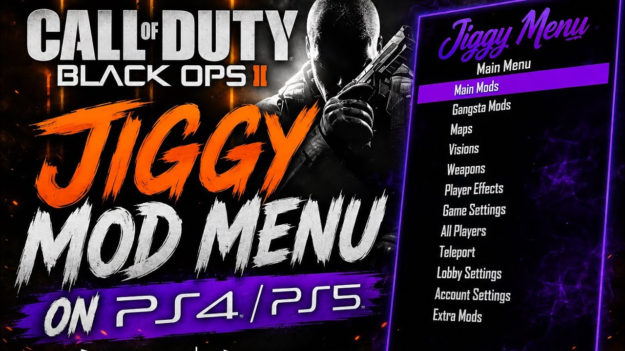 Black Ops 2 Jiggy Mod Menu for PS4/PS5