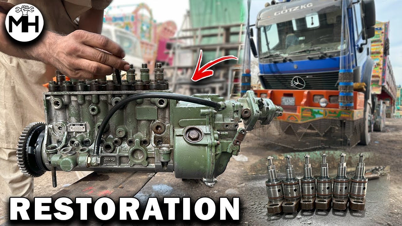 Mercedes Diesel Pump Restoration || How to Rebuild Destroyed Pump with Basic Tools