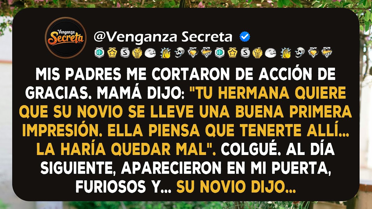 Mis padres me desinvitaron de la cena de Acción de Gracias por avergonzar a mi hermana, luego su...