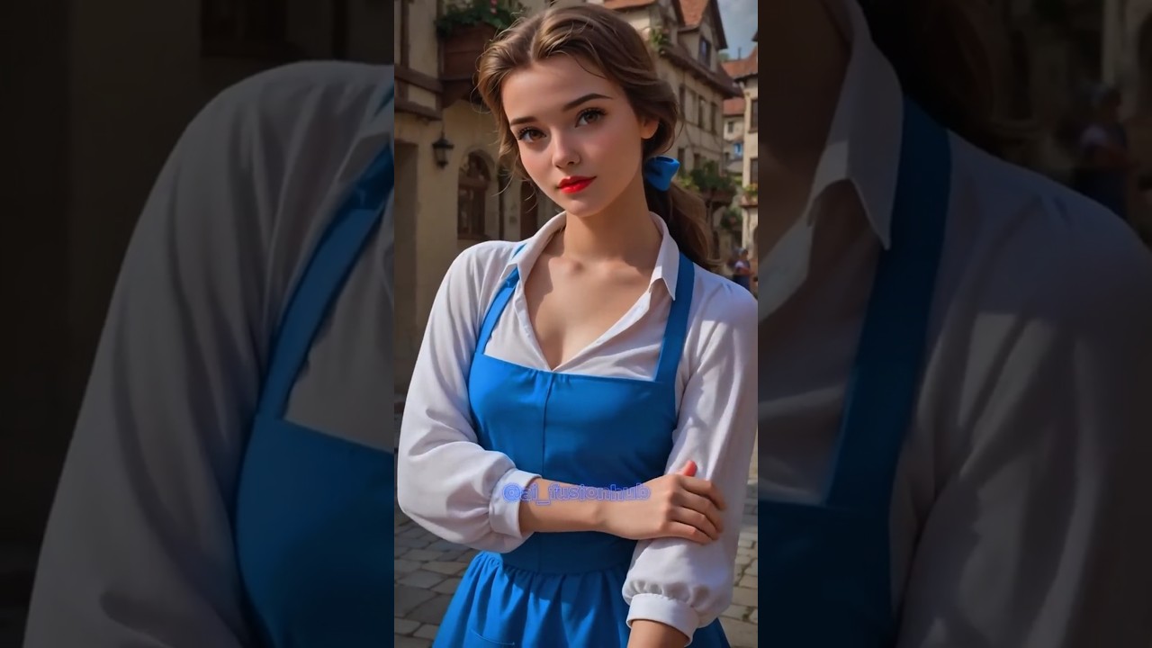 RealLife Beauty & the Beast, AI Brings the Fairy Tale to Life! 🏰🌹#livingcartoon #belle #aiart