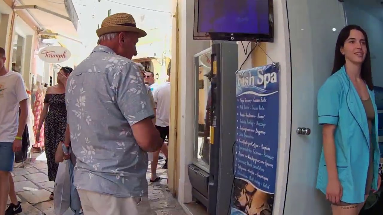 Corfu, Kerkyra, Greece 🇬🇷 Vibrant life in the Old Town 😊🌊🌴 Walking tour, Summer 2024 WalkinGo Travel