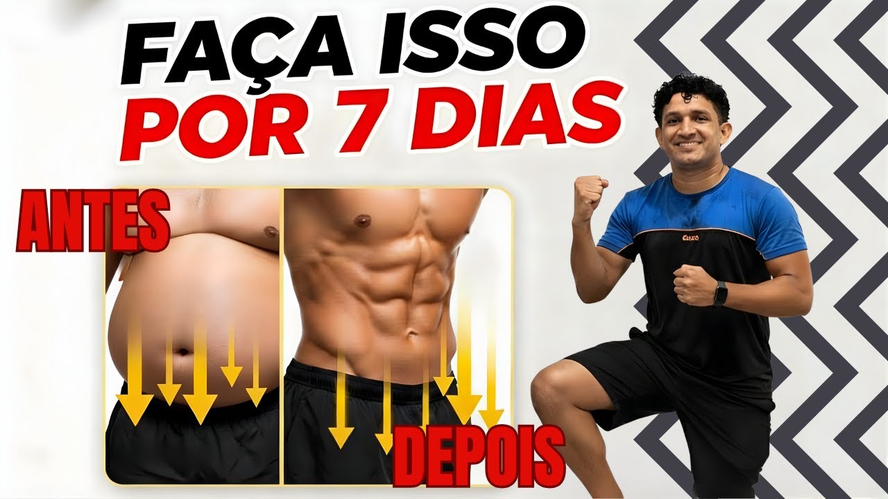 Queime gordura abdominal em 10 minutos e defina o abdômen | Treino de abdô em pé | Sem equipamentos
