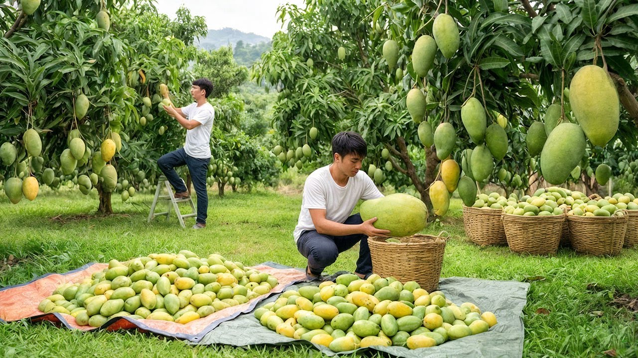 Country Life: Harvest Huge Sweet Mangoes Goes to the Market, Continuing to Help a Single Mom Rebuild