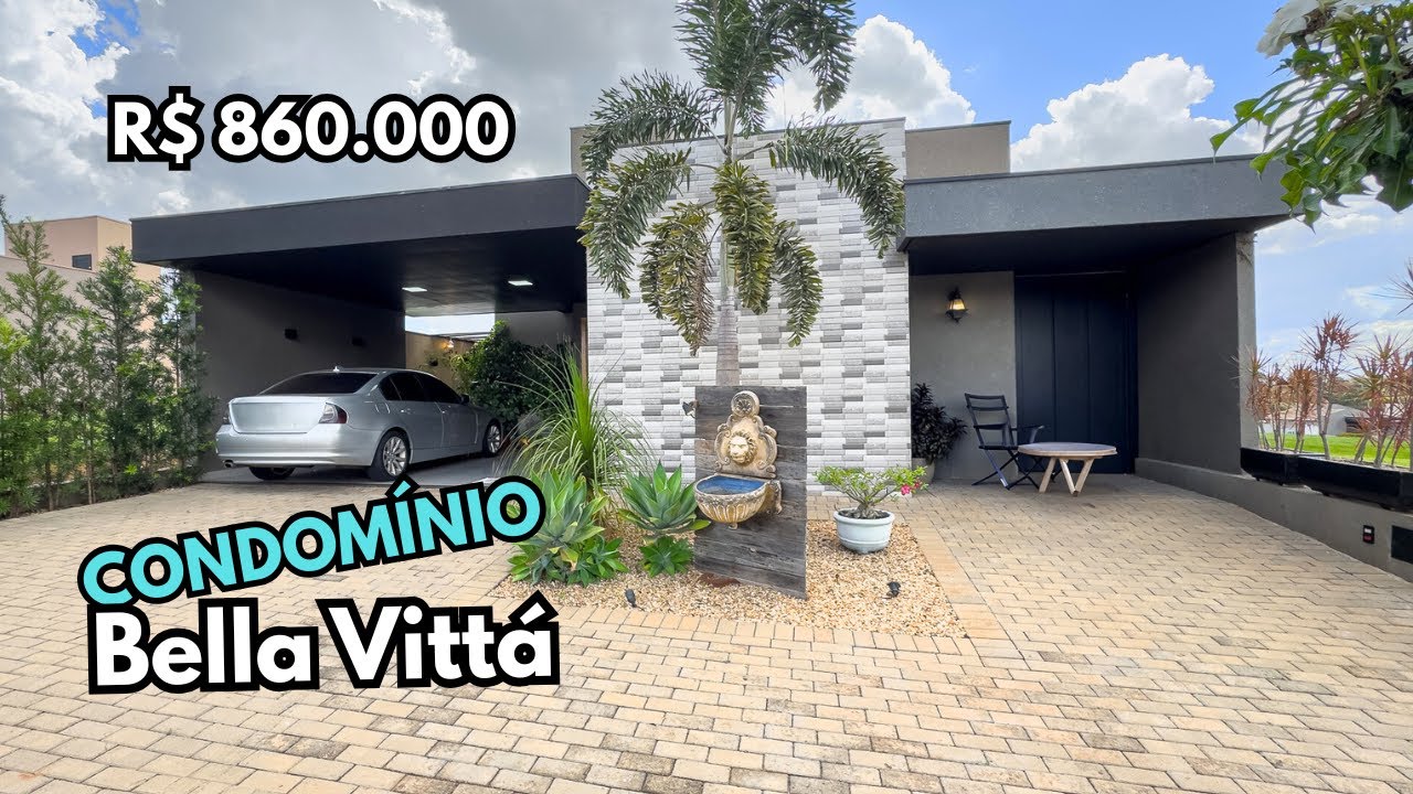 R$ 860.000 Casa térrea com piscina e 3 suítes no Condomínio Bella Vitta Monte Líbano, Bady Bassitt
