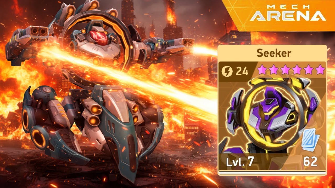 Seeker Burns Everything with Ember Gun - Mech Arena