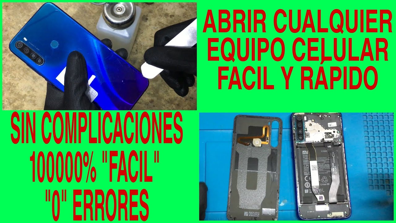 COMO ABRIR CUALQUIER CELULAR CON TAPA DE CRISTAL MUY FACIL Y RAPIDO 10000% EFECTIVO (REDMI NOTE 8)