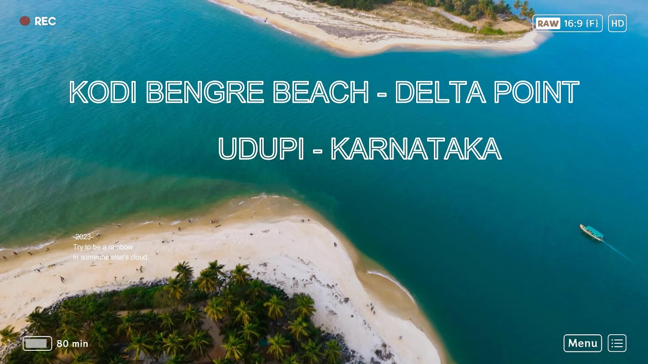 Hidden Gem of Udupi |Kodi Bengre Beach Delta Point Drone View. 
