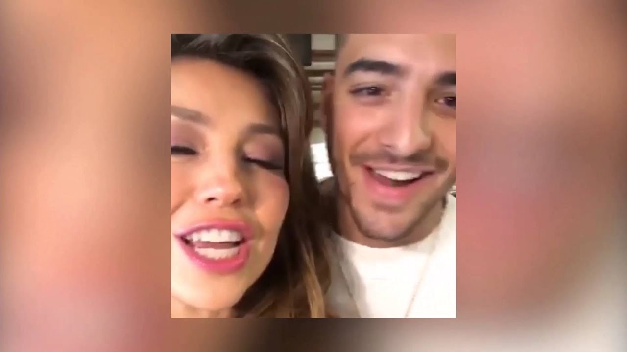 Maluma y Thalía se divierten grabando video en NY
