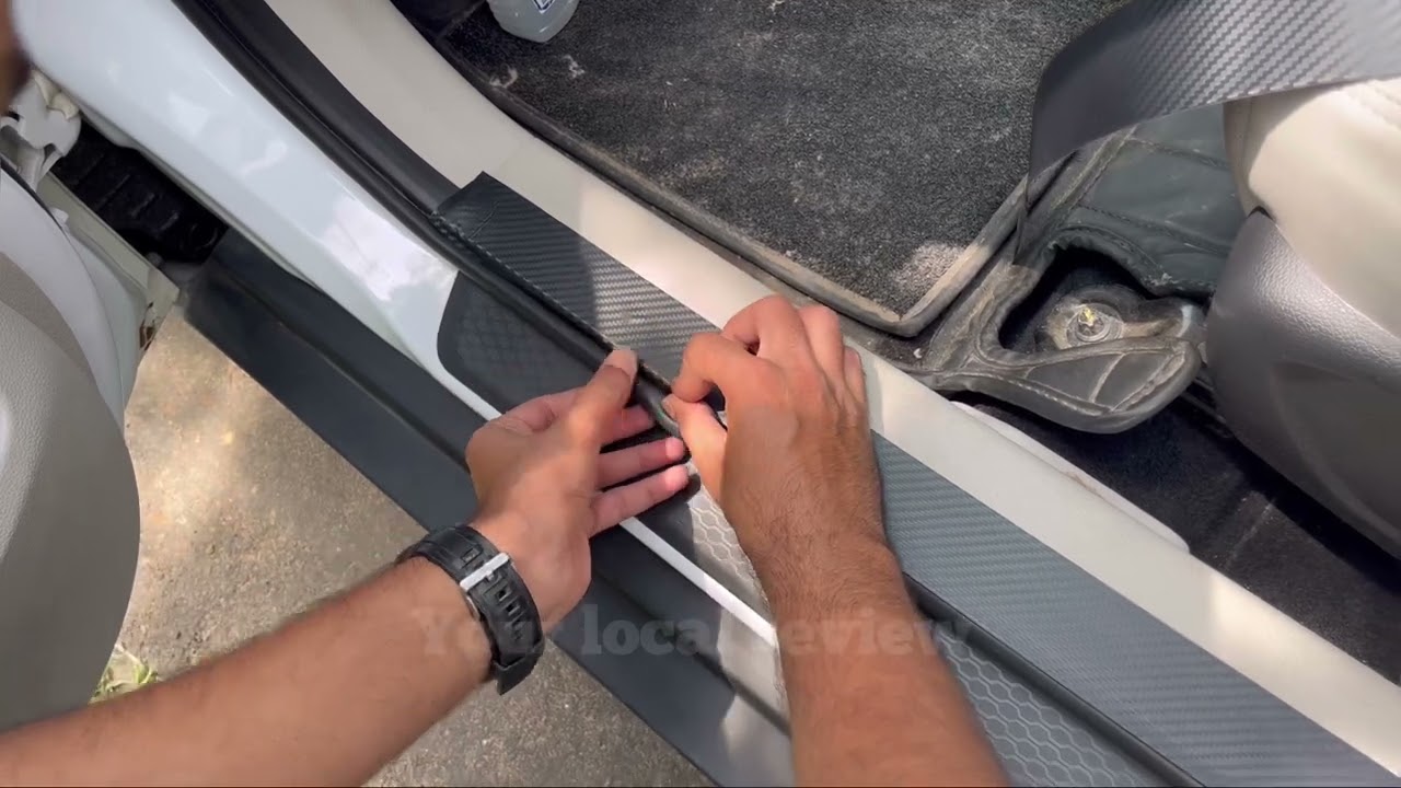 Carbon fiber doorstep tape for cars | your local review | ₹350 only