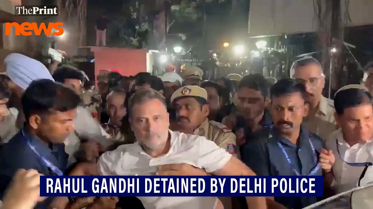 Rahul Gandhi detained by Delhi Police following INDIA bloc's protest against CEC Gyanesh Kumar