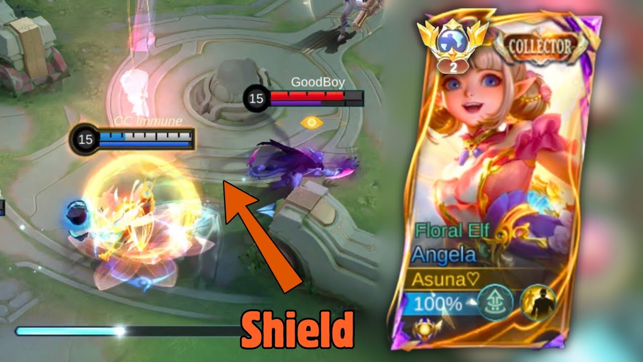 Floral Elf Angela with INSANE Shield Build 🌸 | Best Support Gameplay with Collector Skin!
