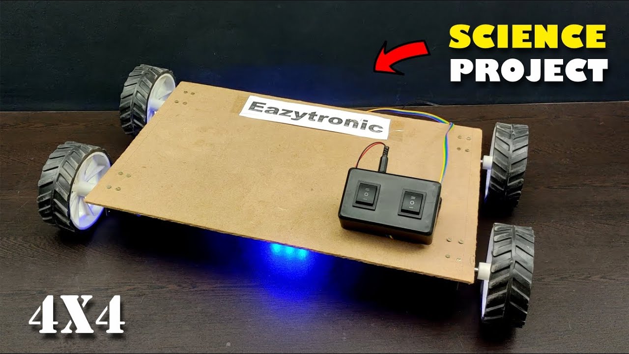 How To Make 4X4 Remote Control Car || Remote Control Car For Robot|| Science Project|| Robot 