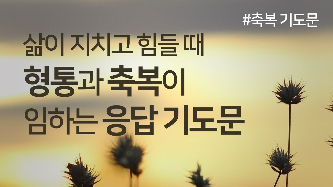 삶이 지치고 힘들 때 형통과 축복이 임하는 응답 기도 | 축복 기도문 | 힘이 나는 기도문 | 응답 기도문
