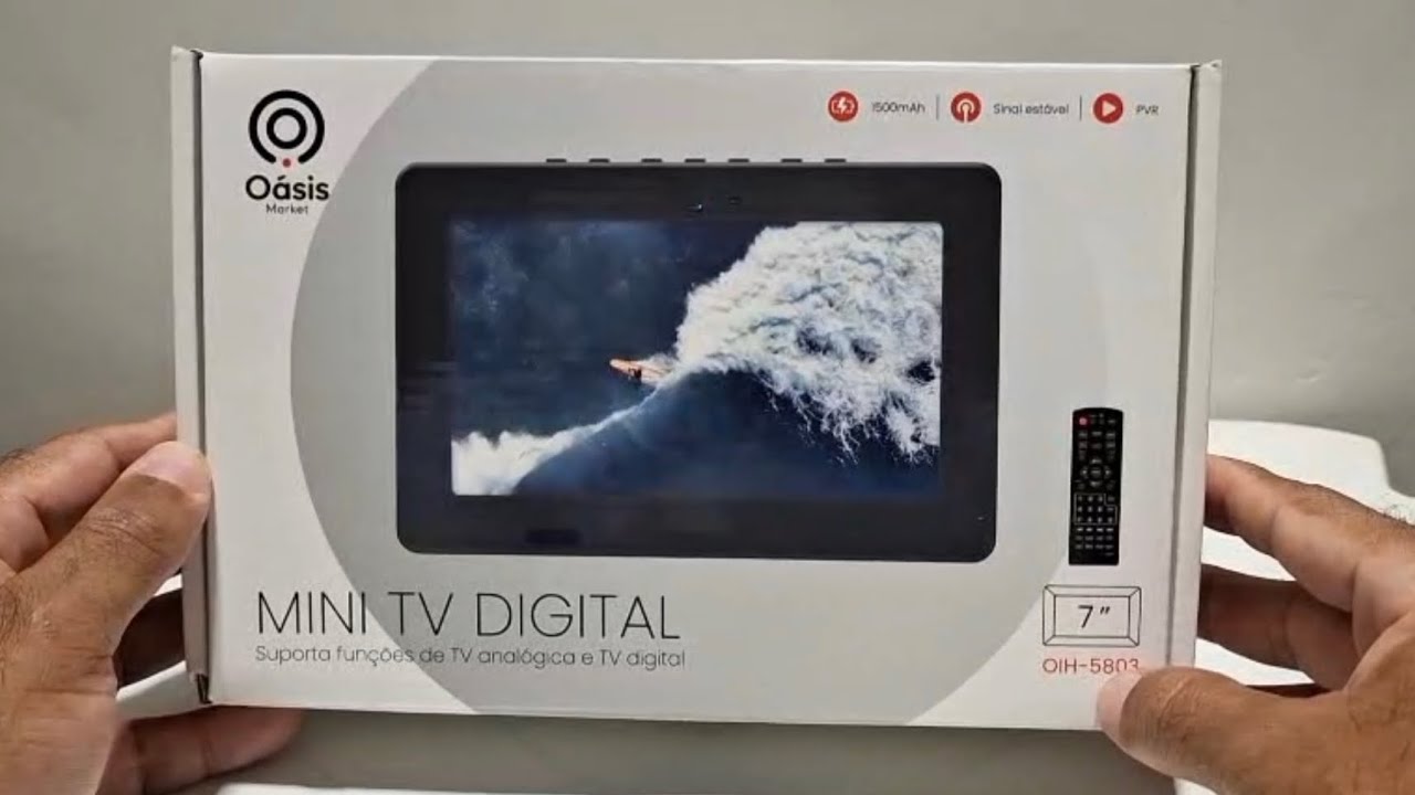 MINI TV DIGITAL PORTÁTIL OASIS 7 POLEGADAS OIH5803, RÁDIO FM