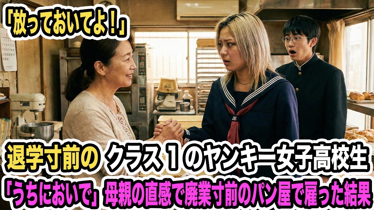 「放っておいてよ！」退学寸前のクラス1のヤンキー女子高校生「うちにおいで」母親の直感で廃業寸前のパン屋で雇った結果【感動する話】