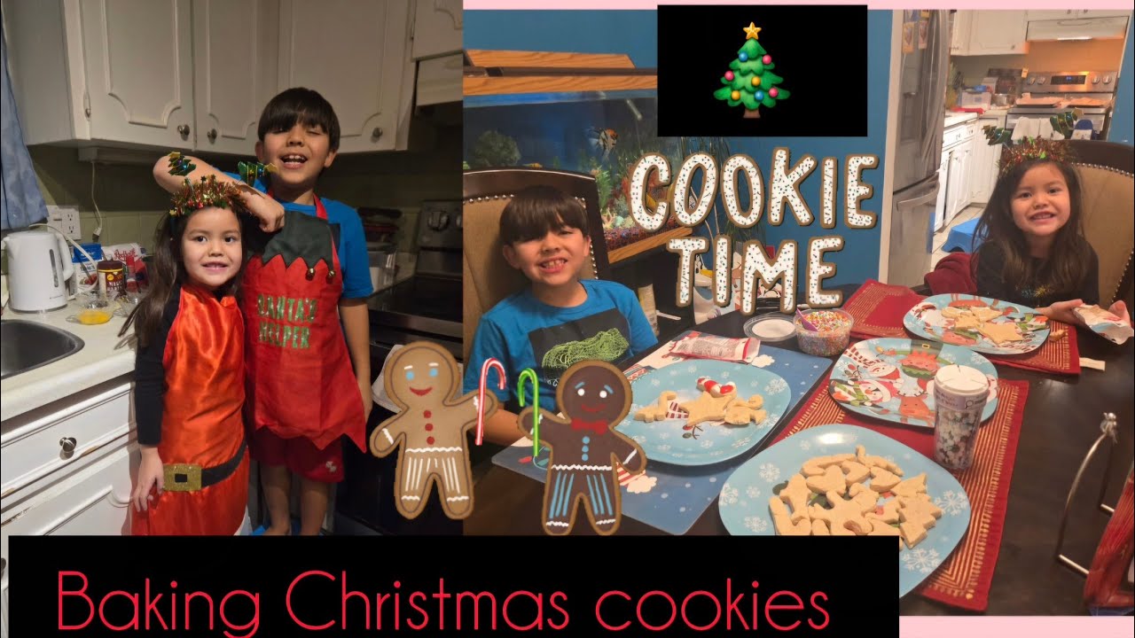 Baking Christmas cookies 