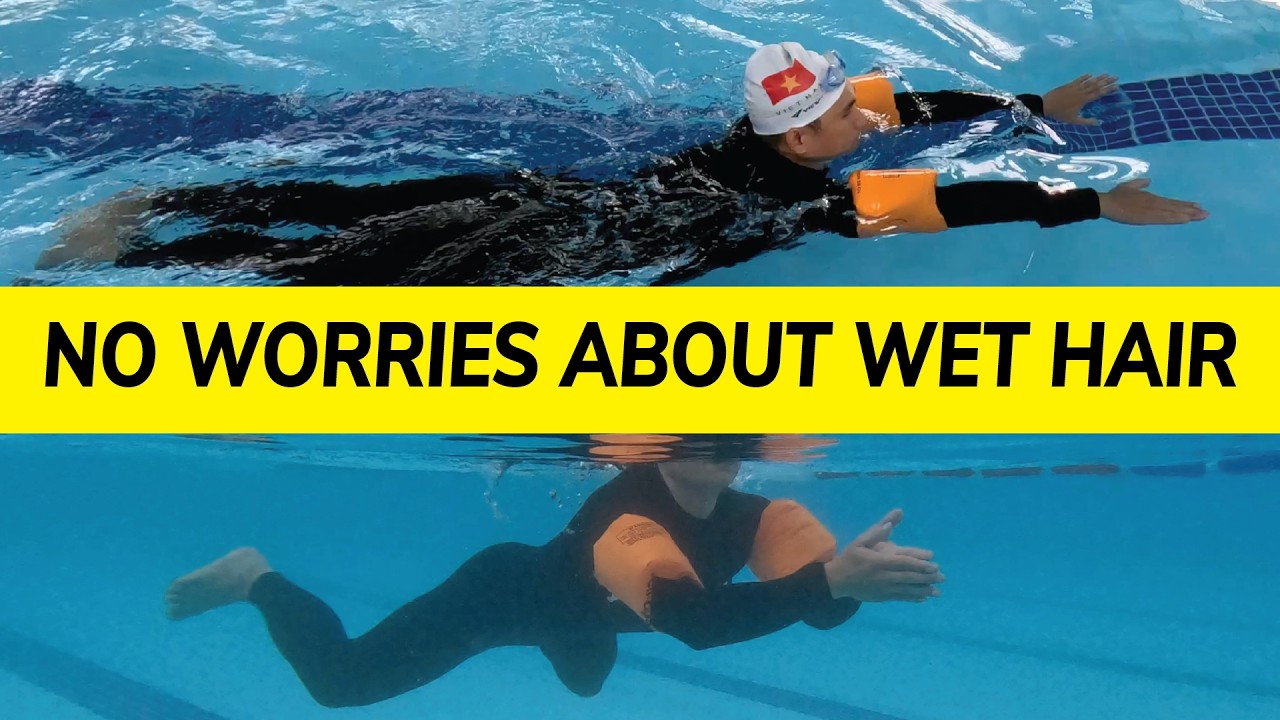 Learn how to swim breaststroke HEAD ABOVE WATER in 4 steps and keep your hair dry!
