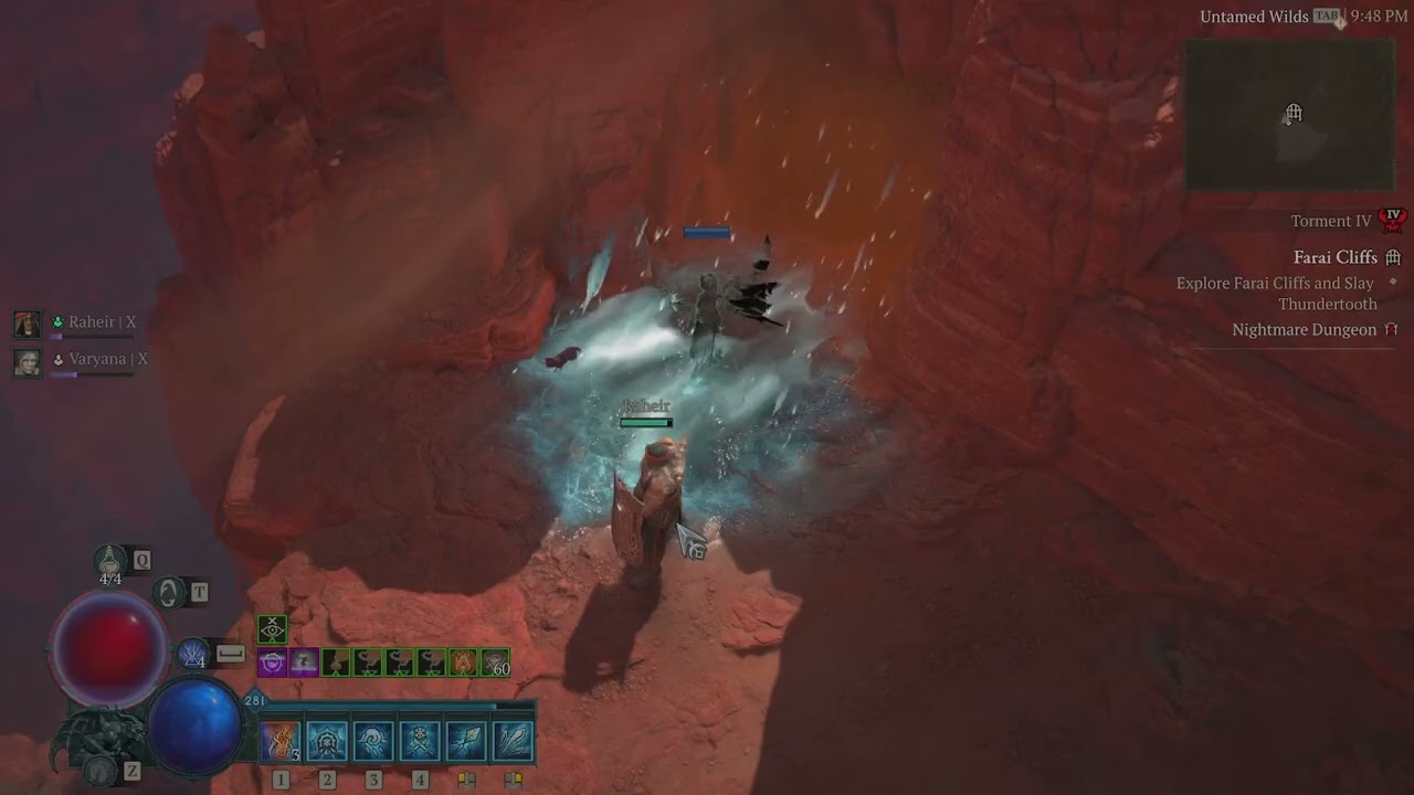 Diablo 4 Season 11 Sorcerer/Paladin Ice Shards/Blessed Hammer. My own Ice shards build. Frost/Cold/H