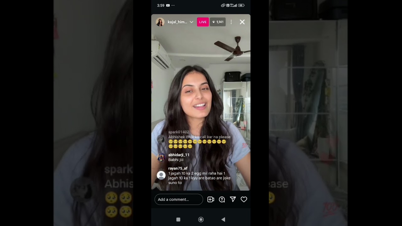 Kajal himalaya instagram live talking about fukra insaan 💖🐼
