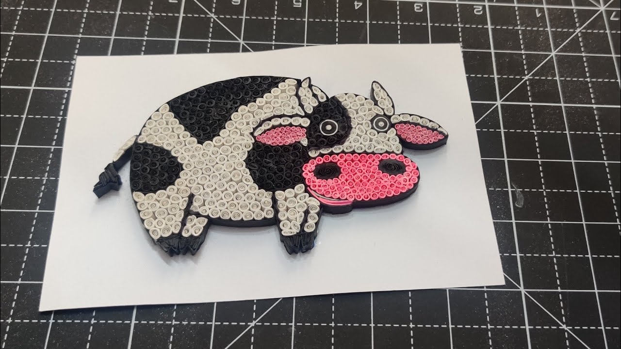 Quilling Cow #Quillingcow #quillingdesign  #quillingart #learnquillingwithme