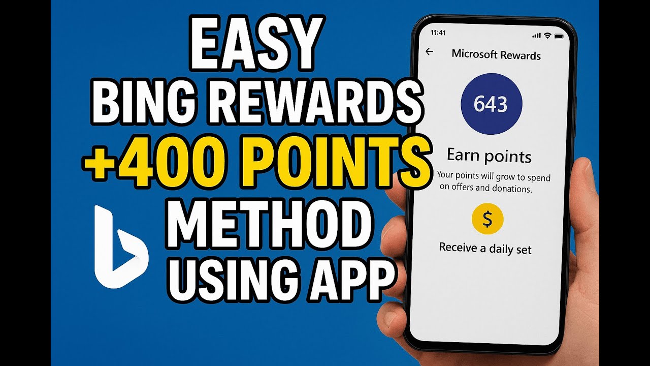 Easy Bing Rewards +400 Points Method Using App! 💰📱⚡| AquaTechFantasy