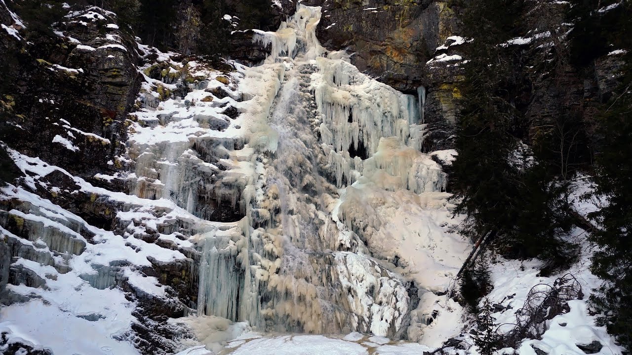 Fettjeåfallet in winter time in 4K