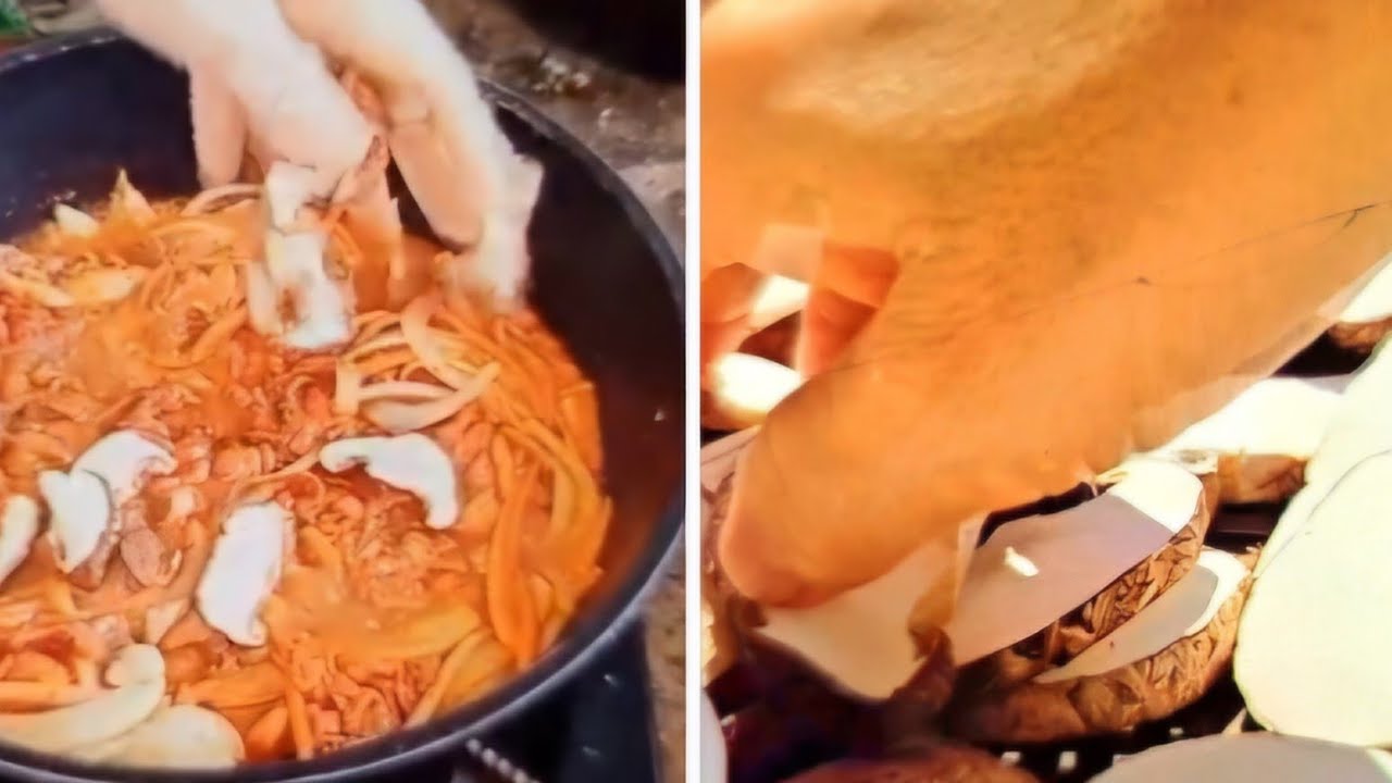 말린 표고버섯 돼지고기 두리치기